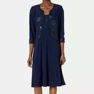 Maya brooke Women's Embroidered dress size 16
